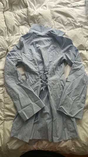 Princess Polly Dress Pinstripe Button-Up thumbnail 3
