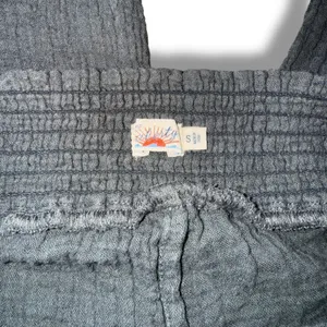 Faherty Women's‎ Gauze Smocked Waist Wide Leg Crop Pants Gray Size S thumbnail 6