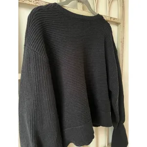 Anthropologie Maeve‎ Black Ribbed Knit Pullover Sweater Bell Sleeve Size Medium thumbnail 7