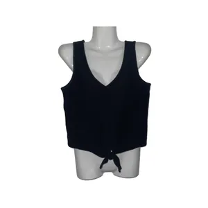 Madewell Texture & Thread Tie Front V-neck Tank Top Ribbed Texture SZ Small thumbnail 3