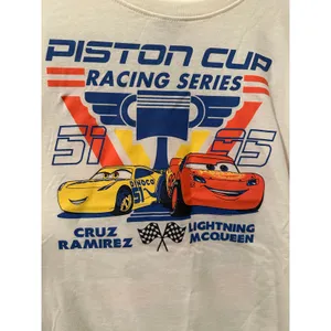 NWOT Disney Pixar Cars Piston Cup Lightening McQueen and Cruz Ramirez Tee M thumbnail 2