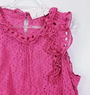 Mauve By Anthropologie Eyelet Blouse thumbnail 3