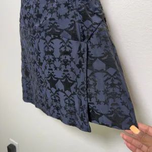 White Fox Women Thou Shalt Not Mini Dress Small Midnight Blue Velvet Grunge thumbnail 6