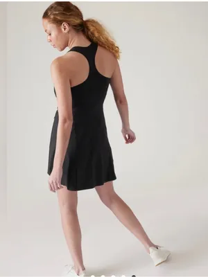 ATHLETA Levitate Dress in Black size Small Mini‎ Tennis Prep Athletic thumbnail 3