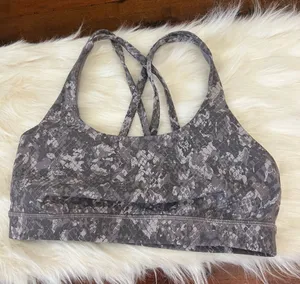 Lululemon Energy Bra Medium Support B–D Cups Hideaway Camo Lunar Rock Size 6 thumbnail 1