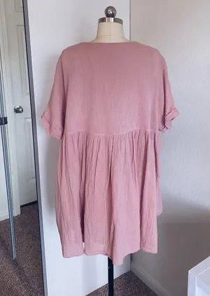 Mauve Babydoll Dress - Medium thumbnail 4