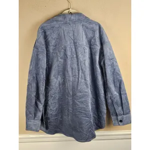 NWT Madewell Teapot Blue Corduroy Twill Oversized Shirt Jacket‎ Shacket Large thumbnail 2