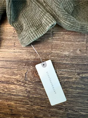 Anthropologie Pilcro Cropped Cardigan Womens XS Moss Green NWT Hook Front Ribbed thumbnail 7