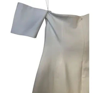 Cinq à Sept Mckenna Off the Shoulder Mini Dress White Size 10‎ Pleated Hem Crepe thumbnail 7