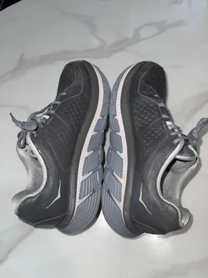 Hoka one one Gaviota leather Gray and Light Gray Cushioned Running Sneakers thumbnail 8