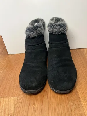 Khombu Boots Womens Size 6 Black Lindsey Faux Fur Ankle Winter Snow Booties thumbnail 2