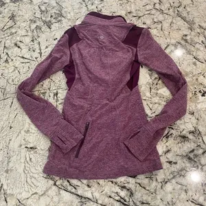 Lululemon Run Your Heart Out Pullover Quarter Zip in Heathered‎ Plum thumbnail 2