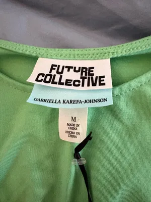 Green midi dress “Future Collective” brand Size M thumbnail 3