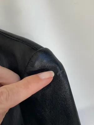 JLC New York vintage 90s Y2K black leather blazer jacket downtown girl winter M thumbnail 7