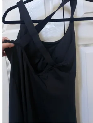 SHEIN Black Padded Crossback Athletic Mini Dress thumbnail 4