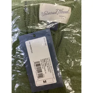 Universal Thread Womens Green Cotton Shaker Knit Open Front Cardigan Sweater MD. thumbnail 5