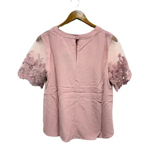 Lulus Lisa Marie Mauve Pink Embroidered Top size Medium NWT thumbnail 5
