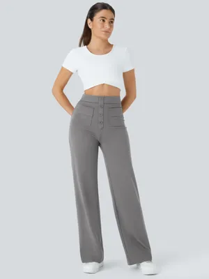Halara DayStretch High Waisted Pockets Straight Leg Casual Pants thumbnail 7