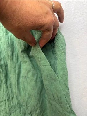 J. Crew size large Green Ruffle Sleeve Casual Dress knee length olive guest thumbnail 5