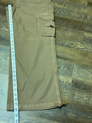 NEW American Eagle Baggy Jogger Womens 14 Short Tan Cargo Utility Pants Stretch thumbnail 11