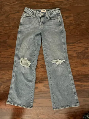 SO Low Rise Baggy Jeans Size 25 thumbnail 1