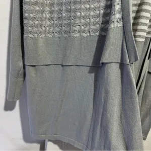 Gray Open Front Cardigan peck peck :Box G thumbnail 2