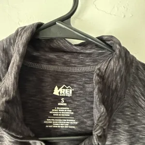 REI Co-op Pullover Womens Small Black Gray Long‎ Sleeve 1/4 Zip Stretch Athletic thumbnail 4