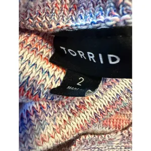 Torrid pink Multicolored Marled Knit‎ Sweater Top 2XL boho whimsigoth Y2K fairy thumbnail 5