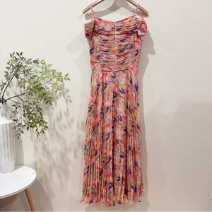 ASTR Leonara Off Shoulder Maxi Dress Peach Multi One Size NWT thumbnail 13