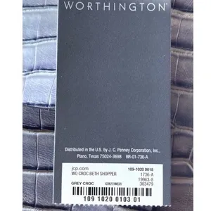 NWT Worthington Gray Croc-Embossed Faux Leather Tote | Style‎ 109-1020-0103-01 thumbnail 10