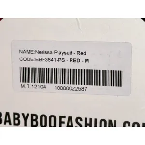 NWT Babyboo Nerissa Red Ruffle Bell Long Sleeve Romper Playsuit Womens Size M thumbnail 14