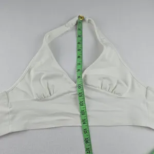 Altar'd State -1645 White Halter Top Back Tie Sleeveless Crop Top‎ - Size Large thumbnail 8