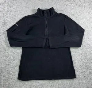 Columbia 1/4 Zip Jacket Women L Black Lightweight‎ Fleece Outdoor Classic Hiking thumbnail 1