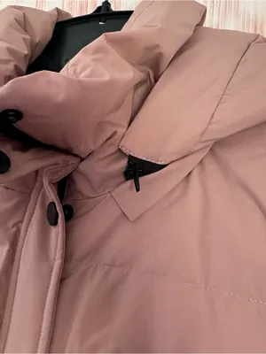 Halara Blush Pink Cropped Black Trim Puffer Winter Coat Jacket Size XL thumbnail 6