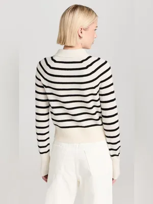 Veronica Beard Cheshire Cashmere Striped Cardigan Size S thumbnail 12