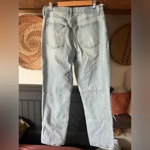 ABERCROMBIE & FITCH The 90s Straight Leg Ultra High Rise Seam Split Hem Jeans thumbnail 4