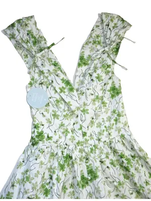 NWT Hill House Lucille Midi in Sweet Peas Floral Cotton Shirt Dress XS thumbnail 7
