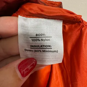REI Womens Down Puffer Vest 650 2.0 Orange Cabin Wood Size Small Water Repellent thumbnail 8