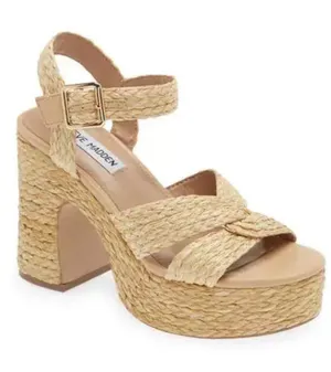 Steve Madden Braided Tan Platform Sandal thumbnail 1