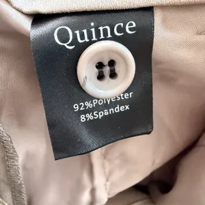 Quince Stretch Straight Leg Trouser Pants‎ Women XS Taupe Brown Minimalist NWT thumbnail 9