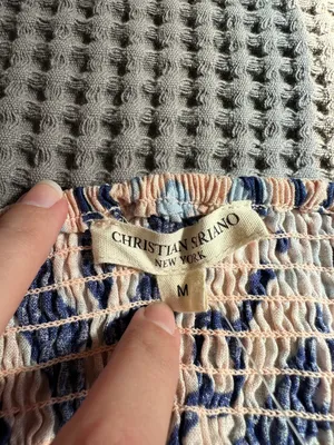Christian Siriano Linen Crop Top thumbnail 5