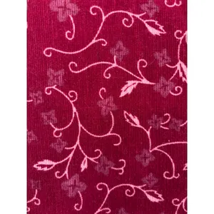 Vtg 80s JG‎ Hook Pinafore Dress Petite L Burgundy Corduroy Floral Modest Cottage thumbnail 3
