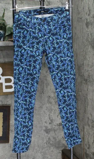 Else Womens Stretch Skinny Leg Jeans 1672359e17a697 Blue Floral 26 thumbnail 1