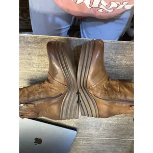 Miz Mooz Zuzu Wedge Leather Bootie In Brown‎ New Size 40 US 9-9.5 thumbnail 5