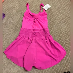 Women’s pink tennis romper thumbnail 2