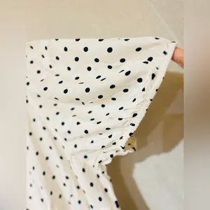 A New Day Black and White Puff Sleeve Mini Wrap Dress 2X thumbnail 8
