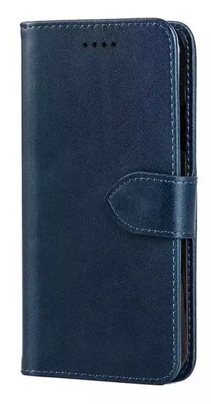 Brand New iPhone 12Pro Max Fashion Leather Card Holder Full Coverage Wallet Case Navy Blue thumbnail 1
