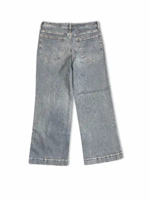 J.Crew Classic Wide-Leg Jeans Size 30 Light Wash High Rise Stretch Denim thumbnail 4