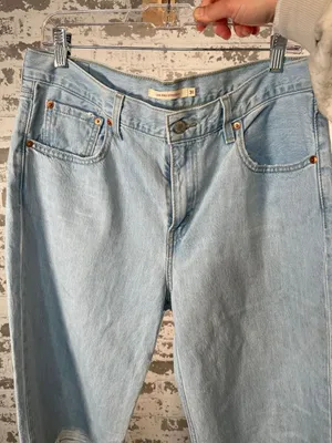Levi’s | low pro straight 31 light washed denim jeans distressed thumbnail 1