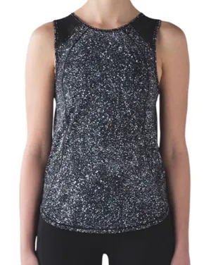 Lululemon Sculpt Tank Splatter White Black Size 6 Tank thumbnail 1